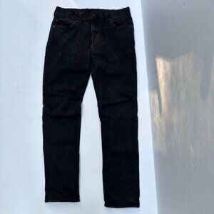 True Religion Jeans Mens 34x33 Geno Relaxed Slim Moto No Flap Black Denim